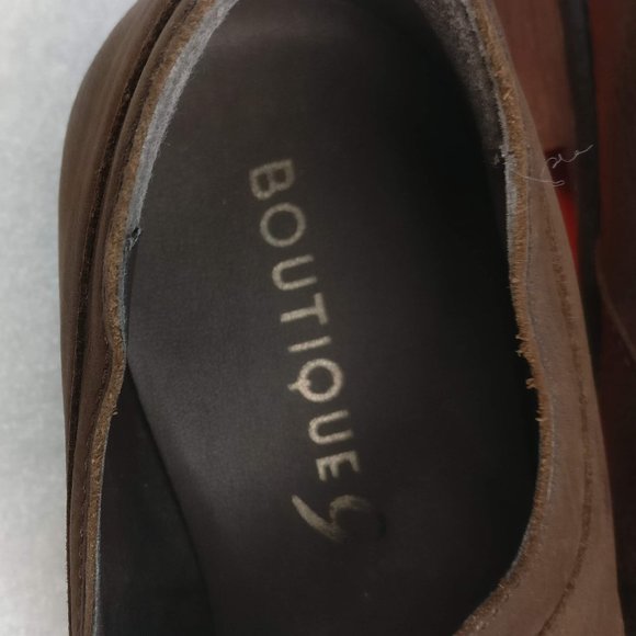 CHOCOLATE BROWN Laceless 100%LEATHER  ALMOND-TOE OXFORD  StressFree NO LACES,New - Picture 6 of 11